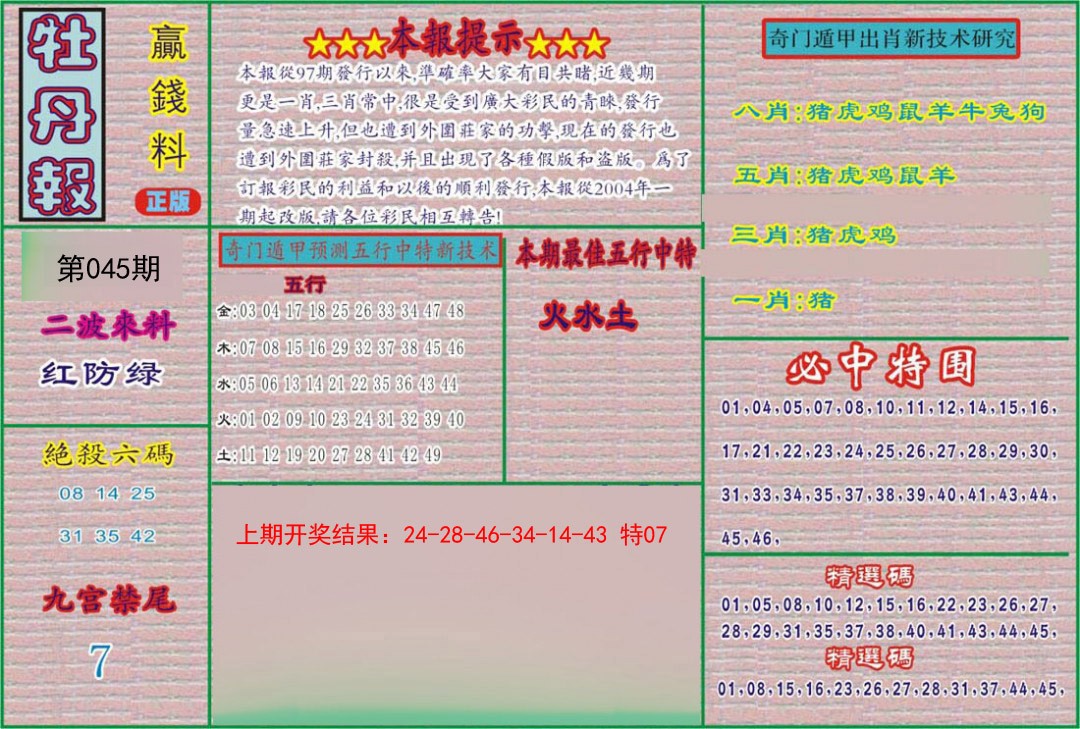 2025045期牡丹报