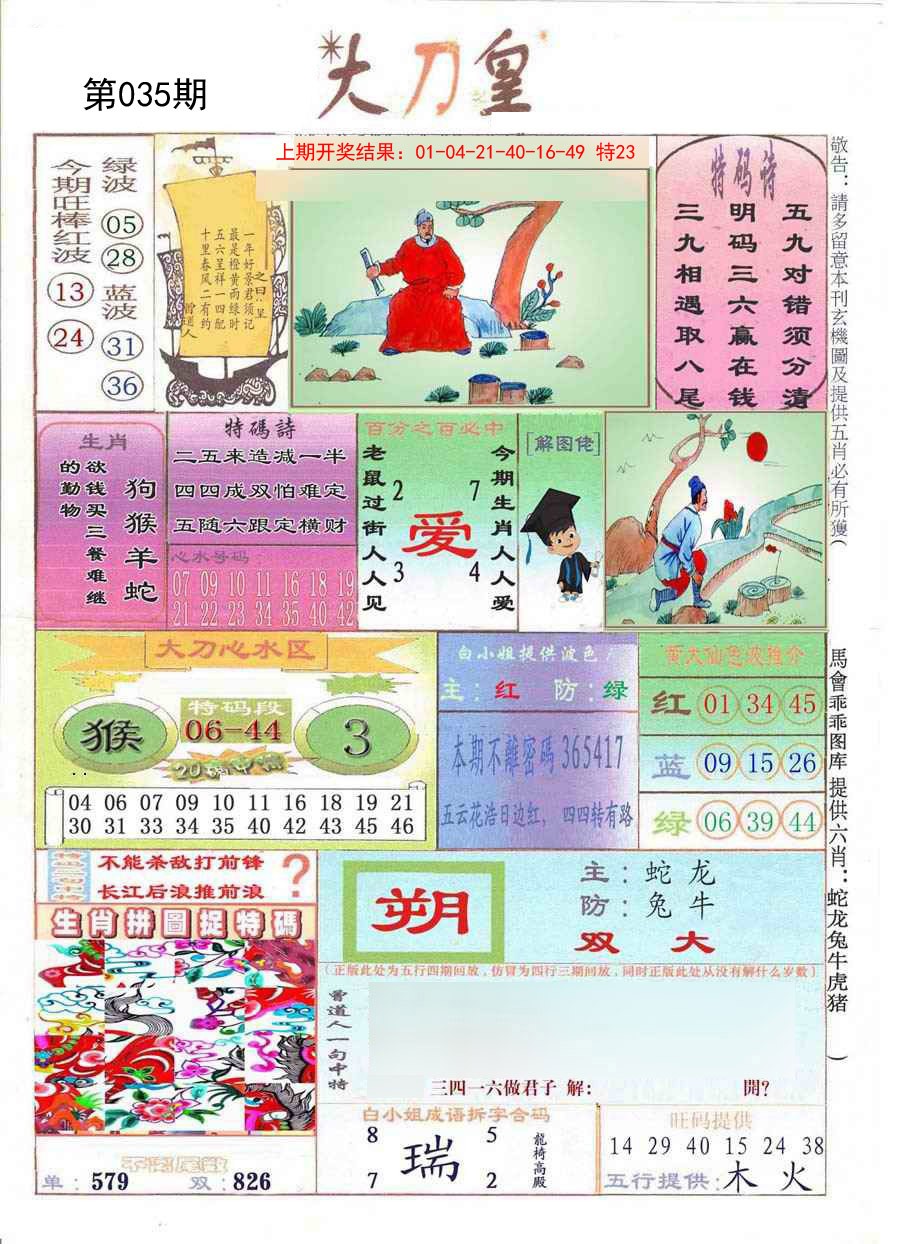 2025035期大刀皇