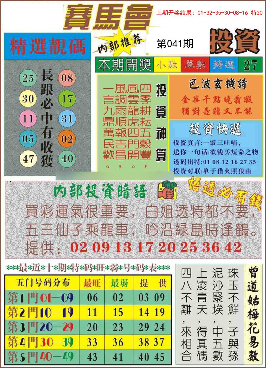 2025041期马会投资
