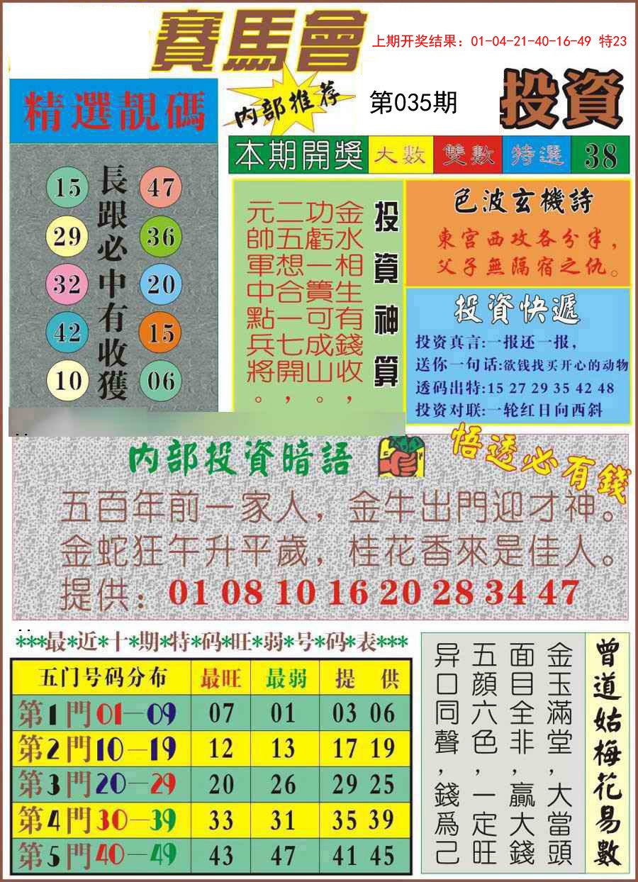2025035期马会投资