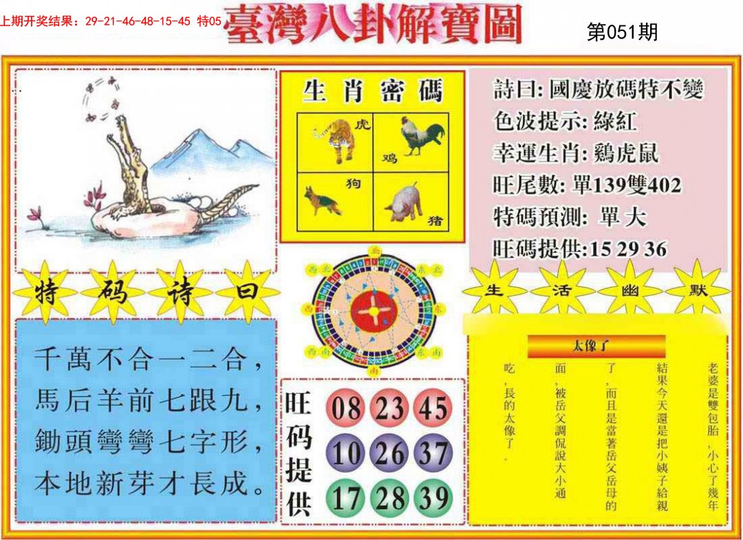 2025051期台湾八卦解宝图