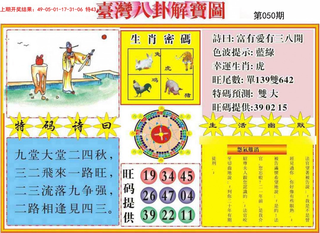 2025050期台湾八卦解宝图