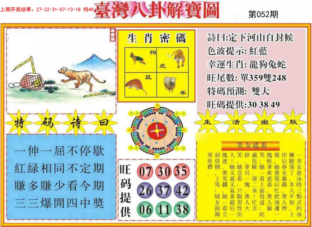 2025052期台湾八卦解宝图