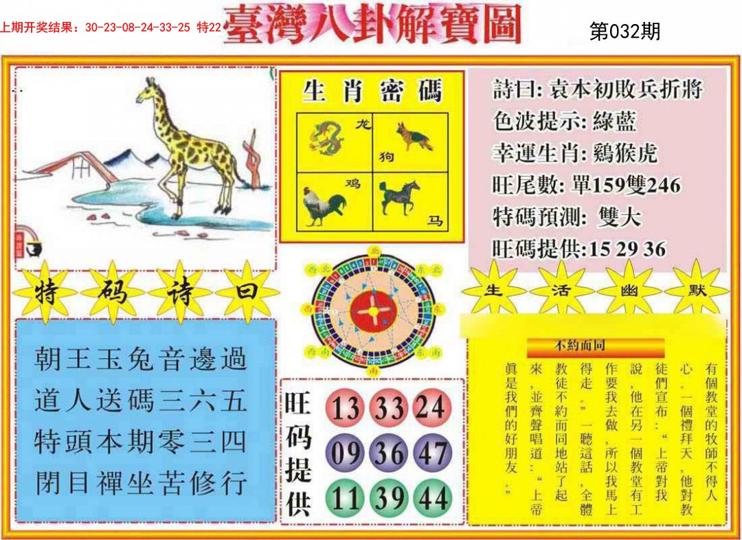 2025032期台湾八卦解宝图