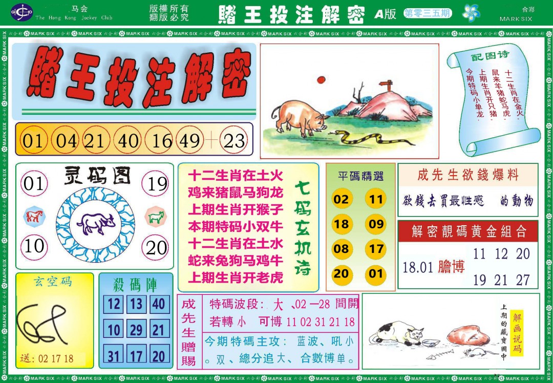 2025035期赌王投注解密