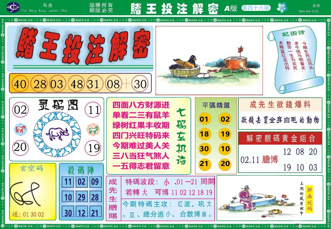 2025046期赌王投注解密