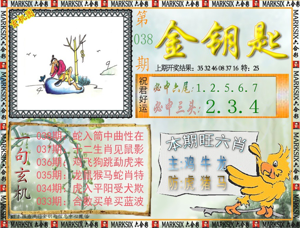 2025038期金钥匙
