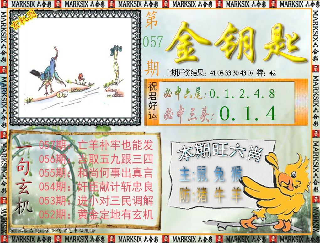 2025057期金钥匙