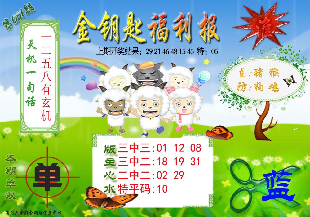 2025051期《金钥匙福利》