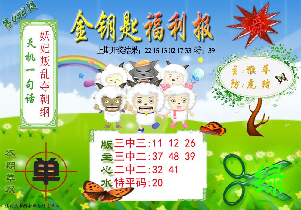 2025033期《金钥匙福利》