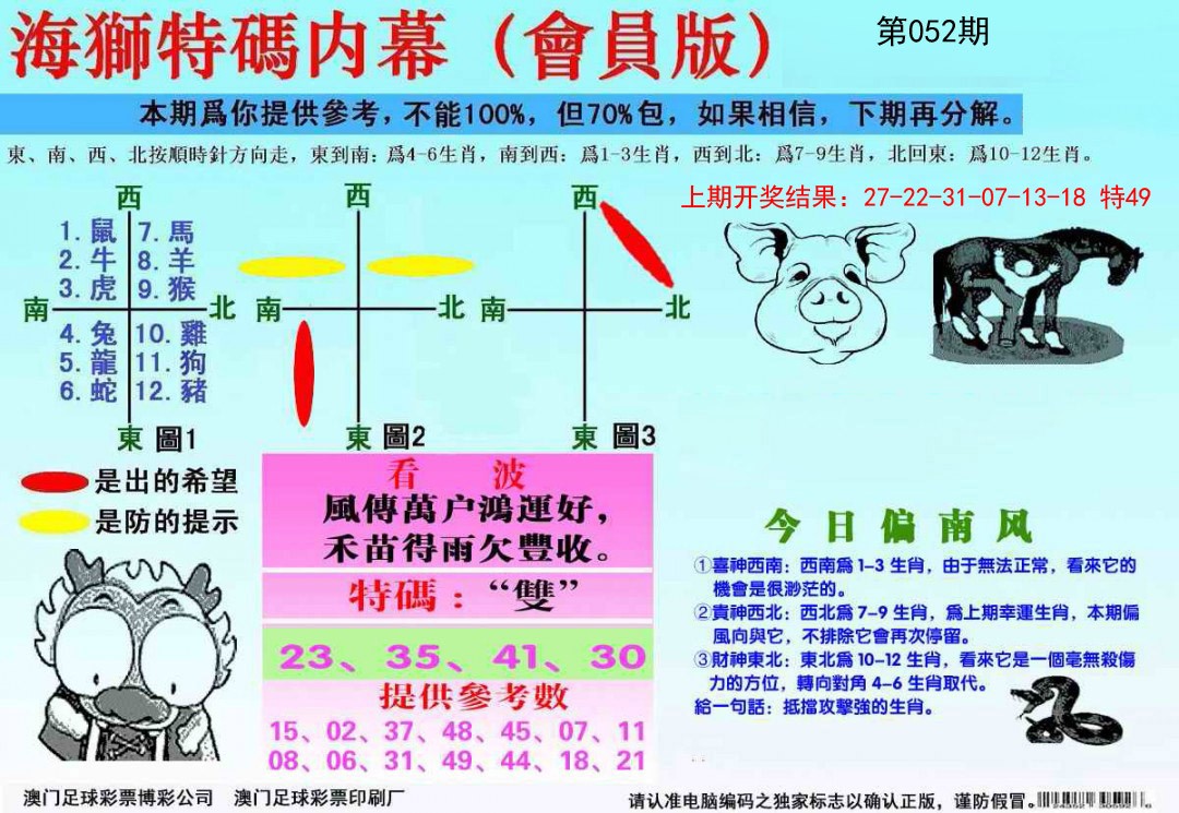 2025052期海狮特码会员报