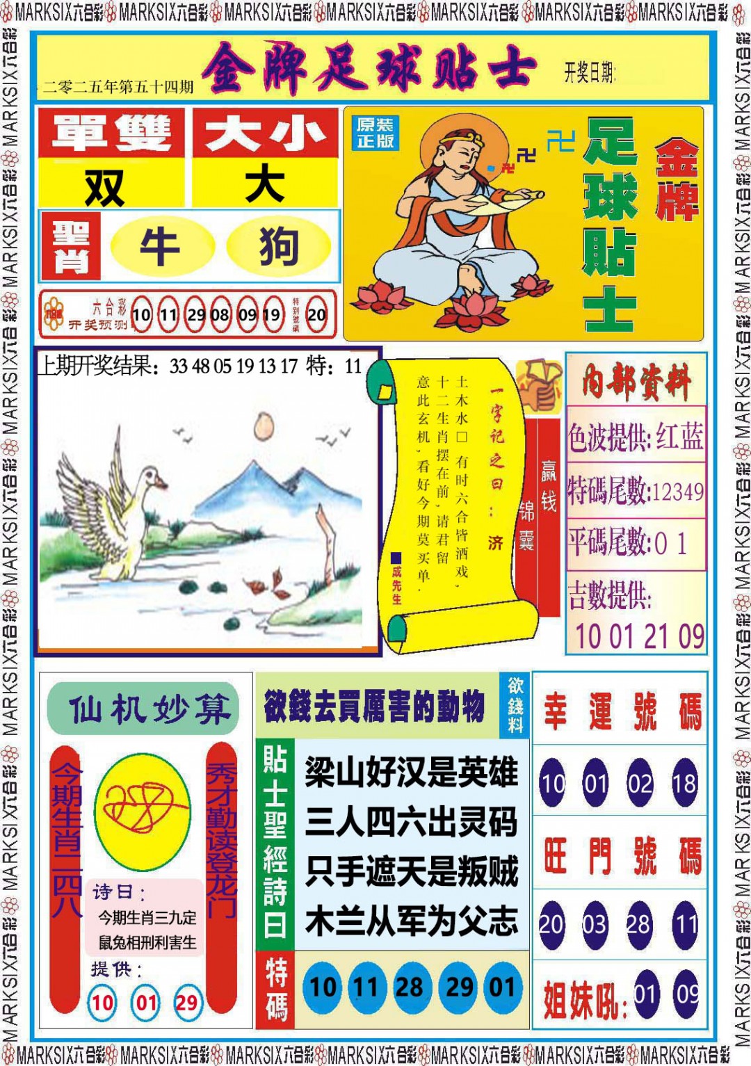 2025054期金牌足球贴士