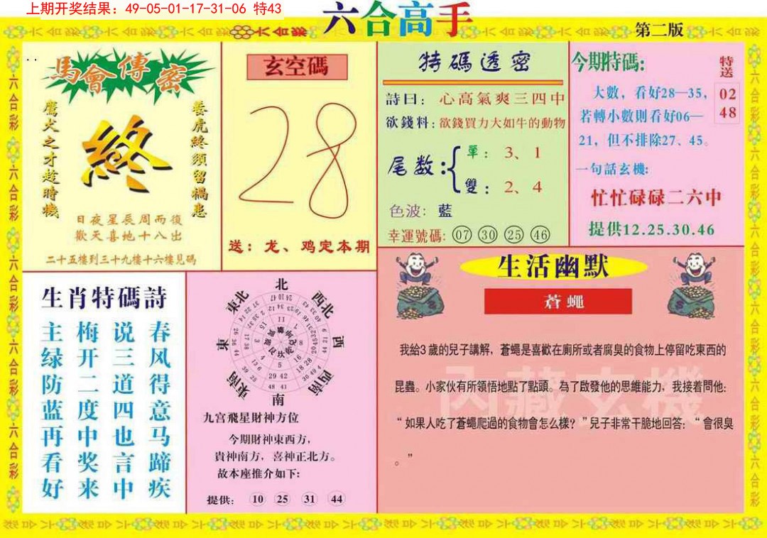 2025050期六合高手B