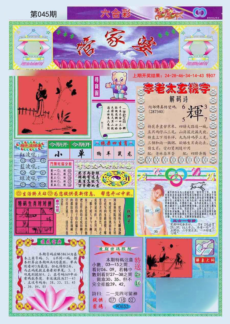 2025045期(新版)管家婆