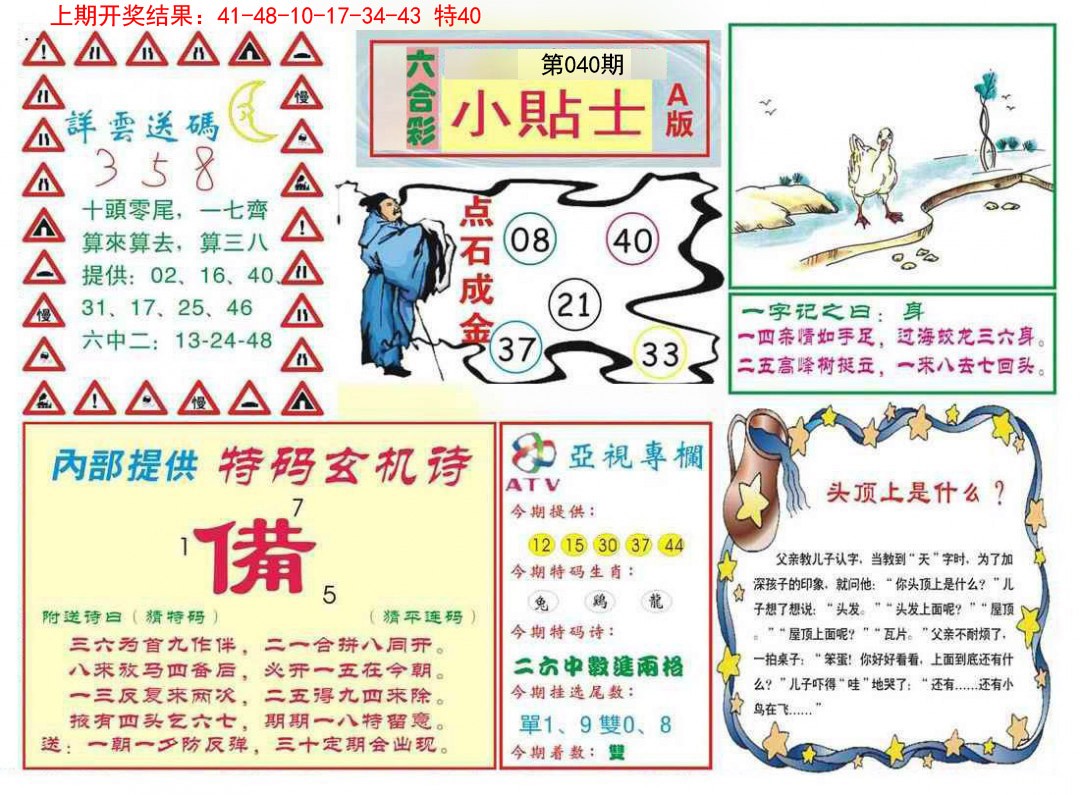 2025040期小贴士A