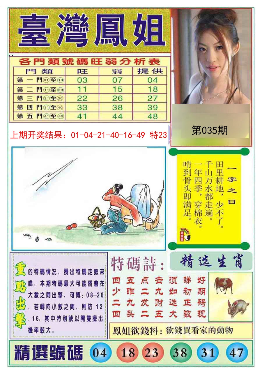 2025035期台湾凤姐