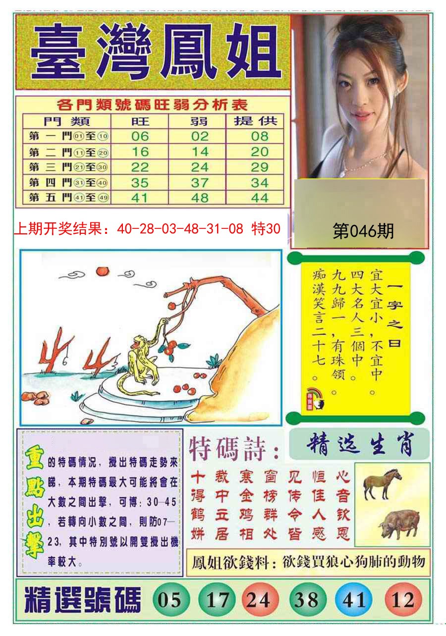 2025046期台湾凤姐