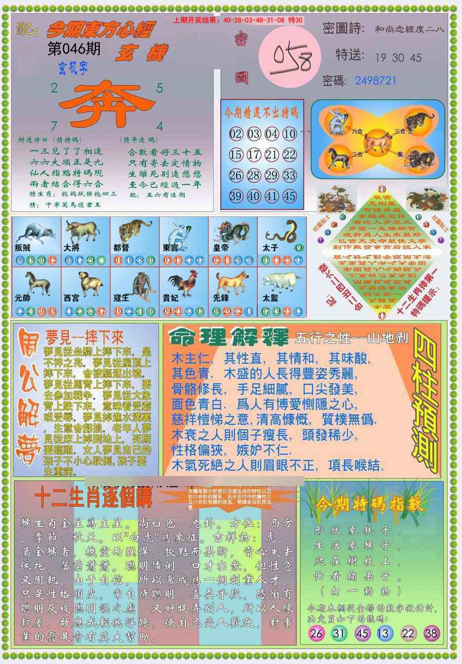 2025046期(新版)东方心经B