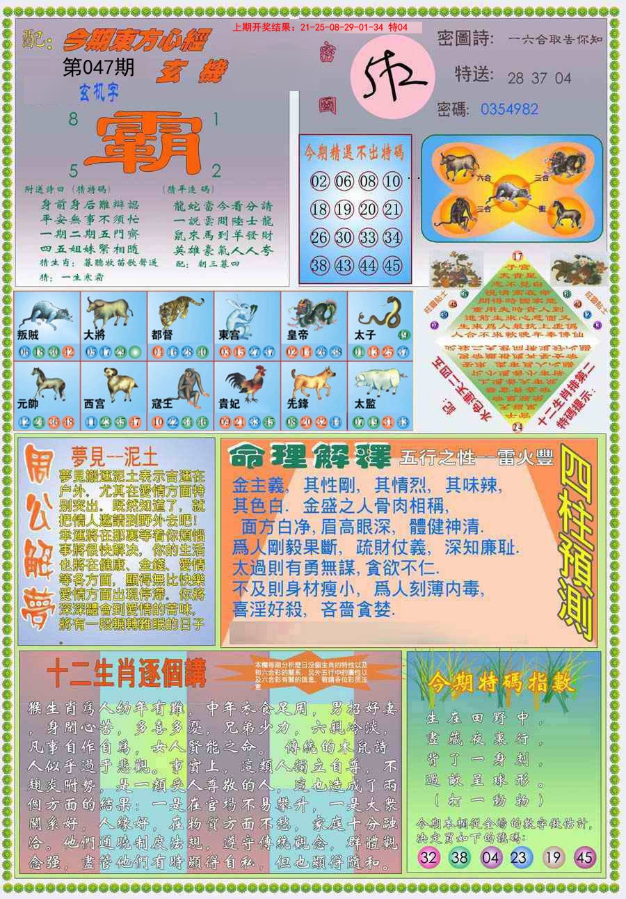 2025047期(新版)东方心经B