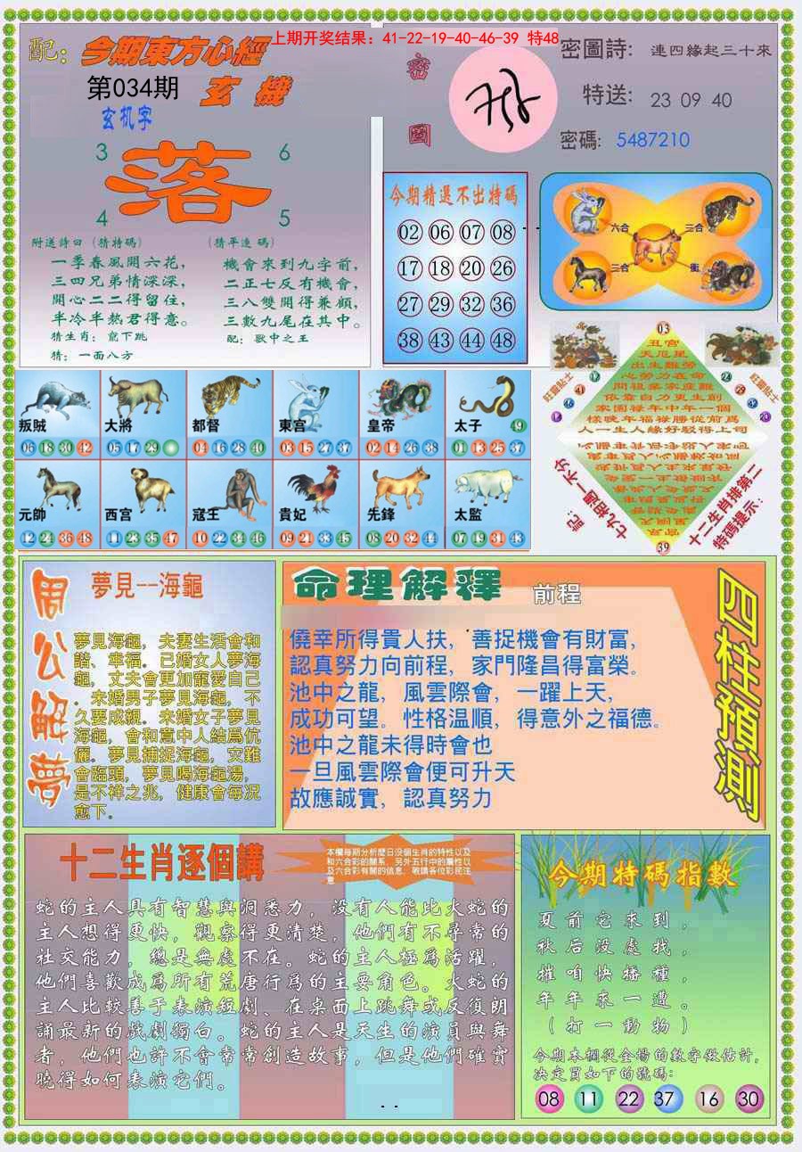 2025034期(新版)东方心经B