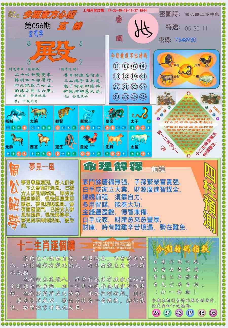 2025056期(新版)东方心经B