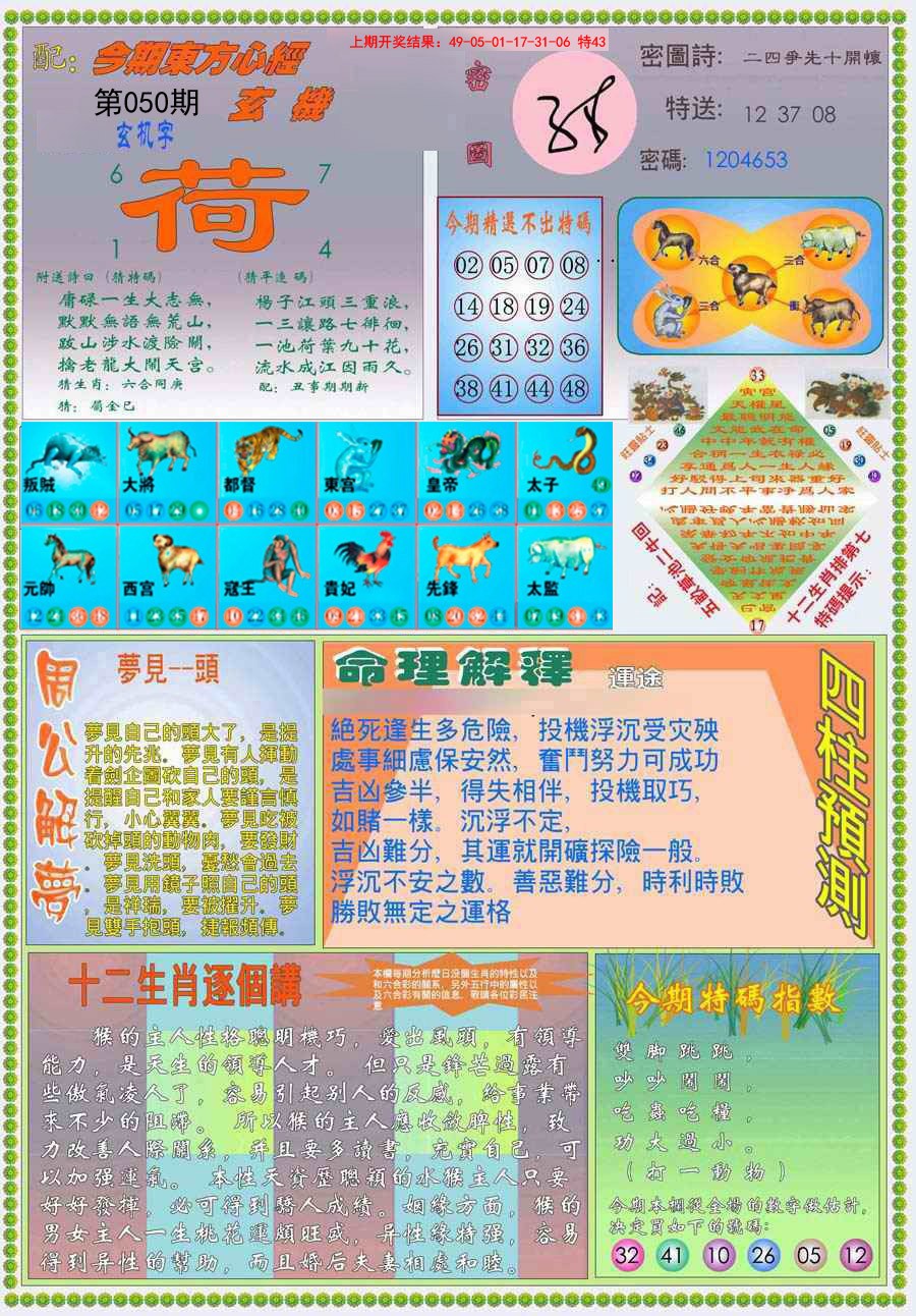 2025050期(新版)东方心经B