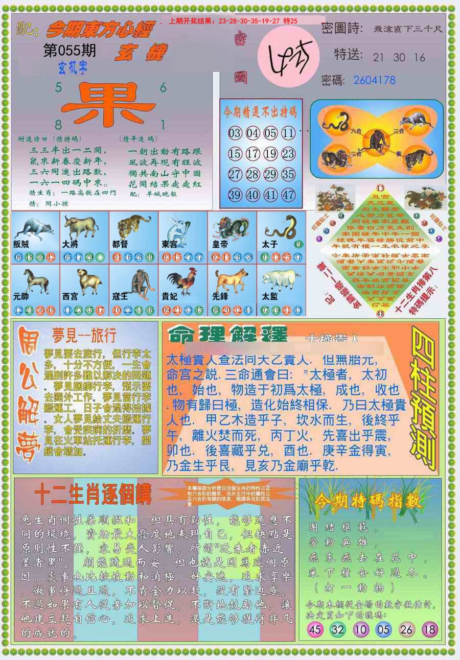 2025055期(新版)东方心经B
