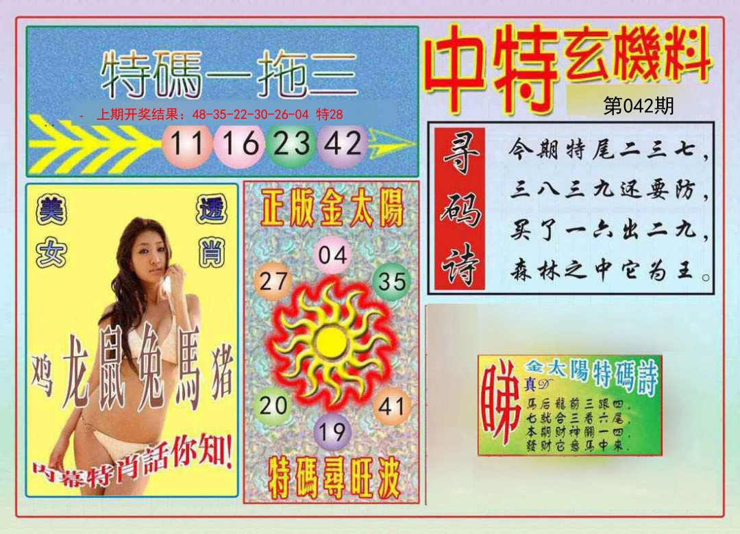 2025042期中特玄机料