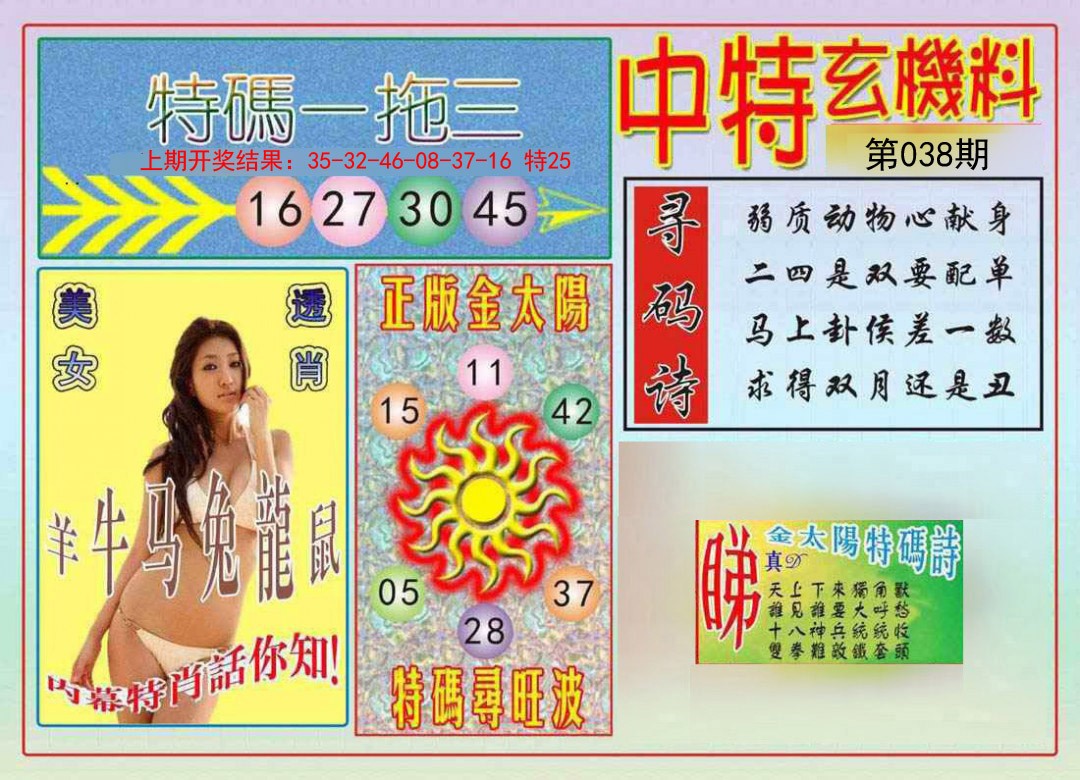 2025038期中特玄机料