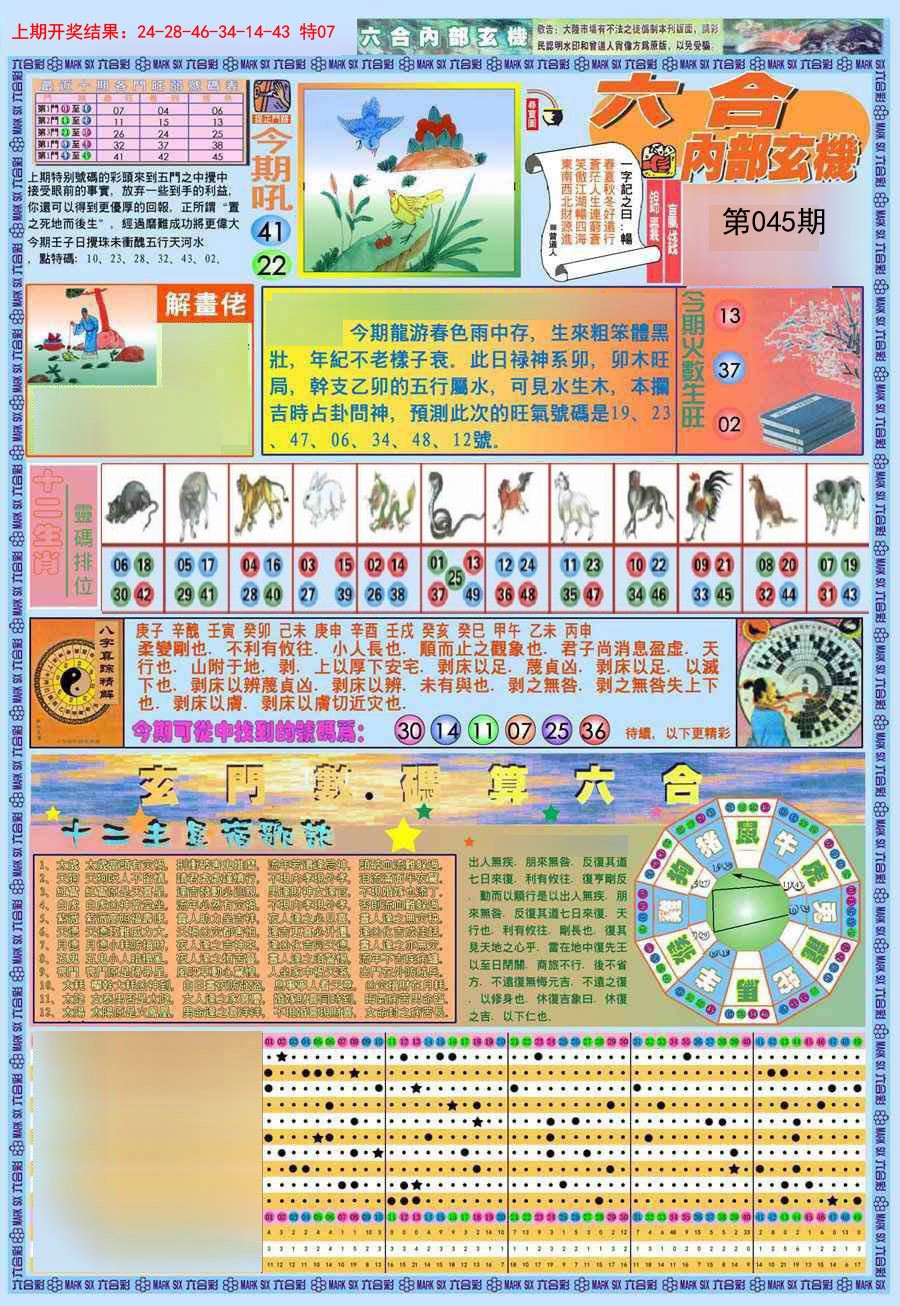2025045期(新版)内部玄机A
