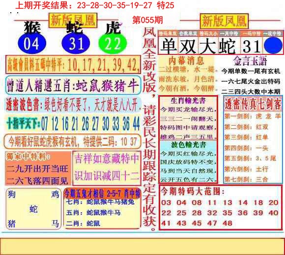 2025055期二代凤凰报