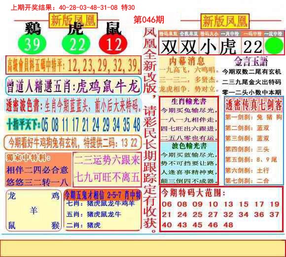 2025046期二代凤凰报