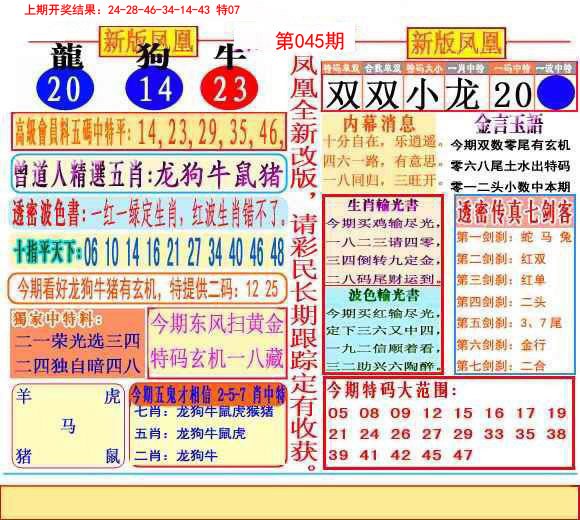 2025045期二代凤凰报