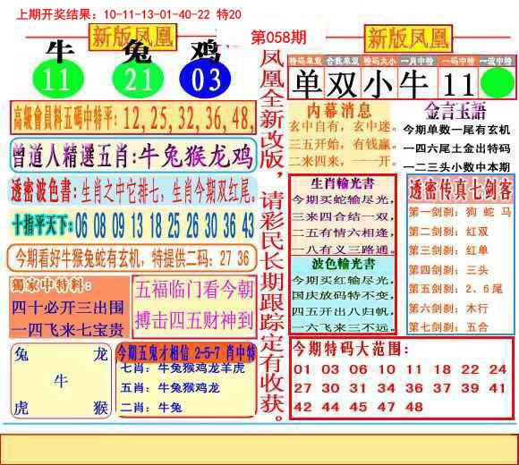 2025058期二代凤凰报