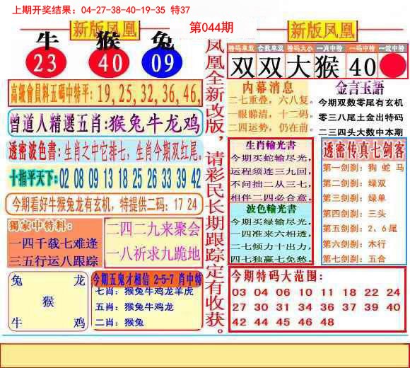 2025044期二代凤凰报