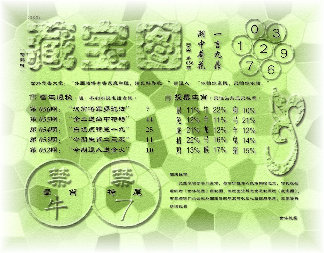 2025056期老《藏宝图》