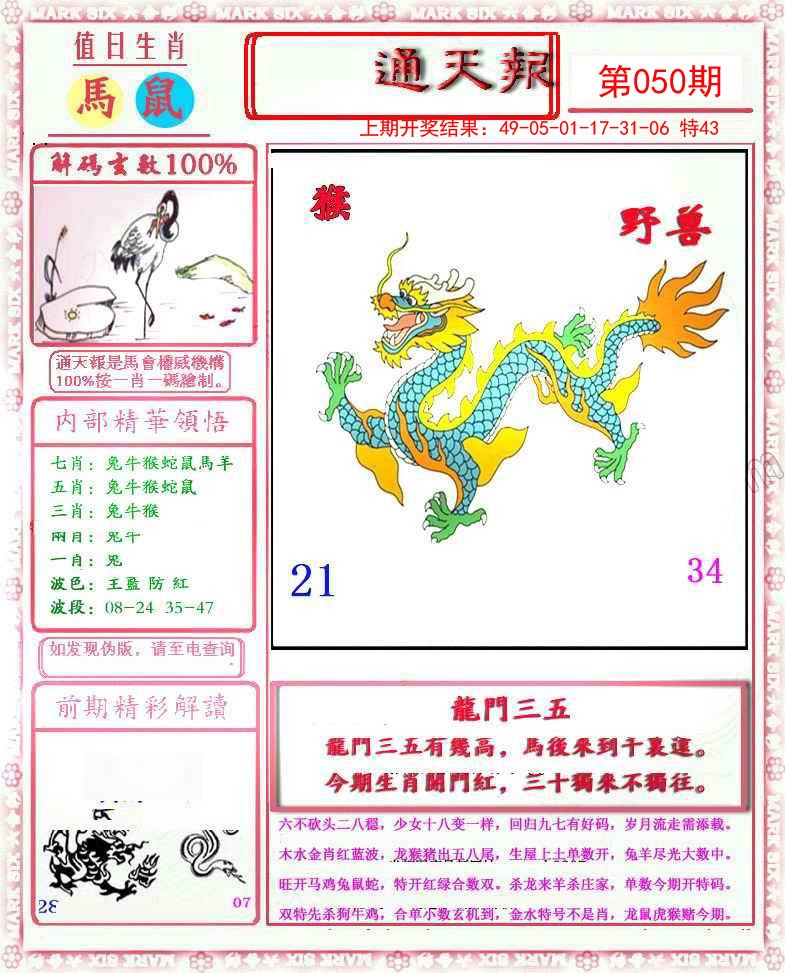 2025050期小喜通天报