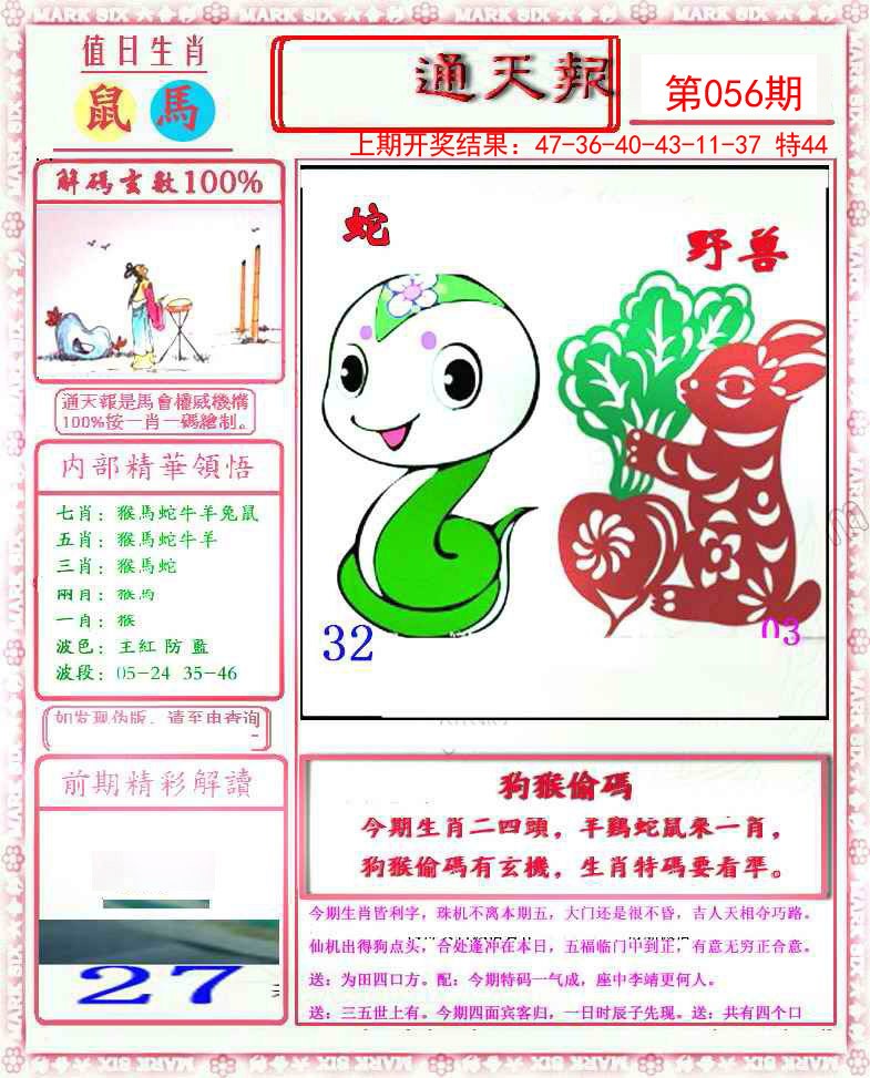 2025056期小喜通天报