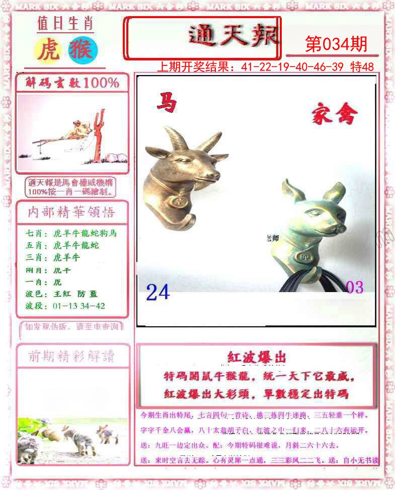 2025034期小喜通天报