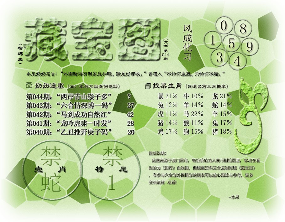 2025044期(水果奶奶藏宝图)最老版