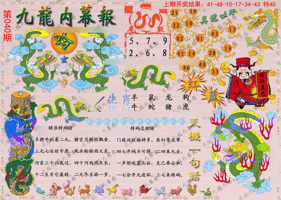 2025040期正版九龙内幕报