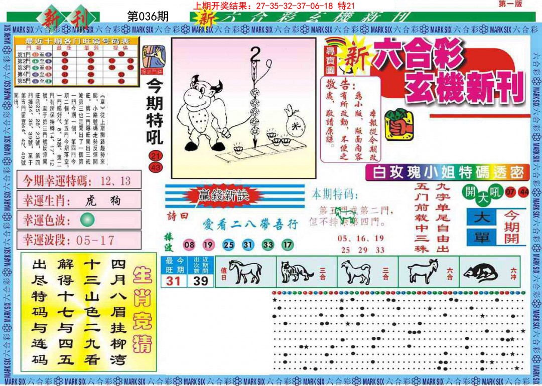 2025036期新六合彩特码新刊A