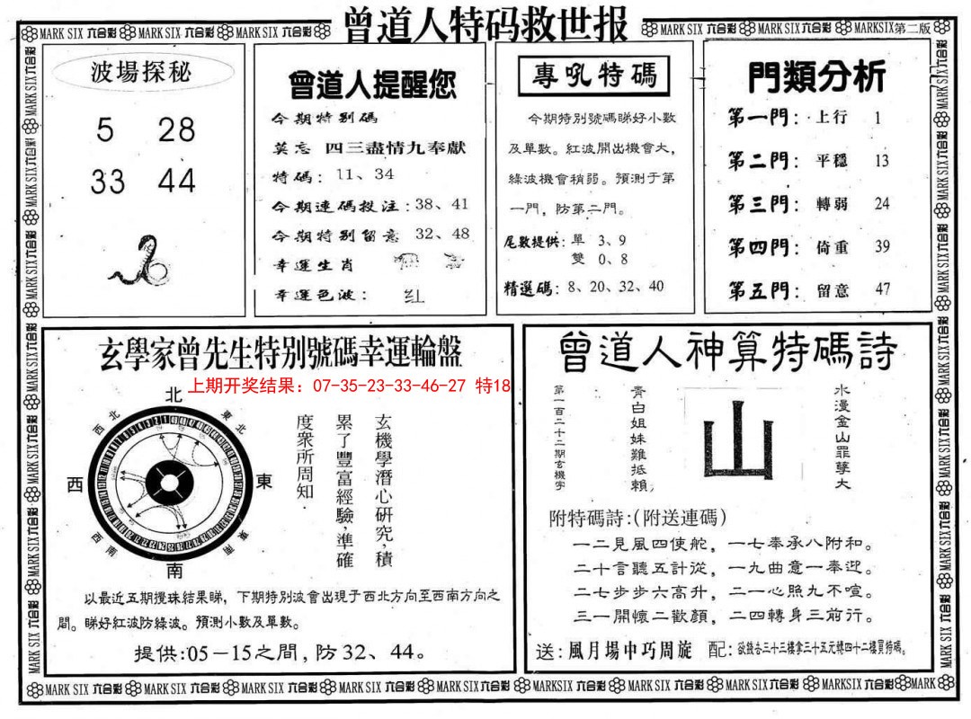 2025049期曾道人特码救世B