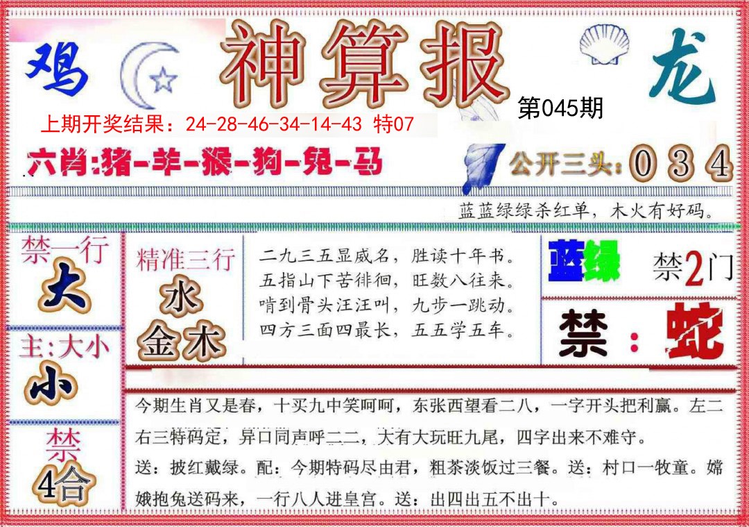 2025045期神算报(新版)