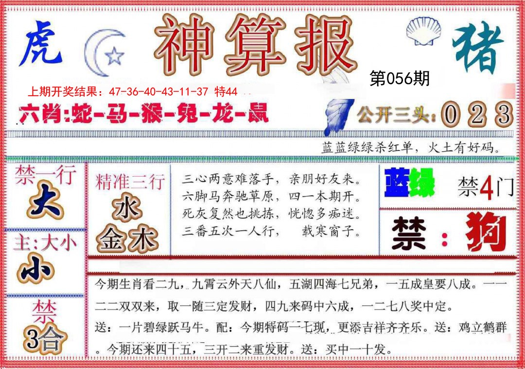 2025056期神算报(新版)