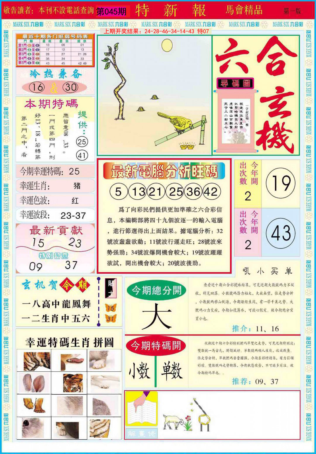 2025045期特新报A