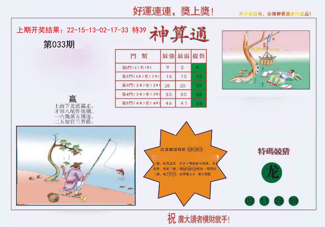 2025033期4-台湾神算