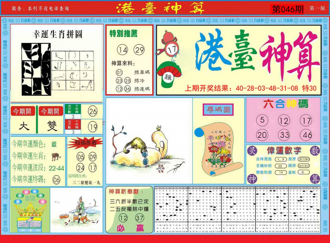 2025046期港台神算A