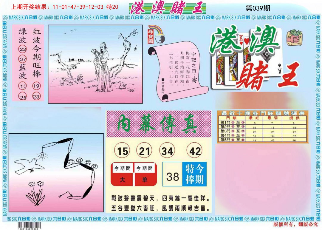 2025039期港澳赌王A
