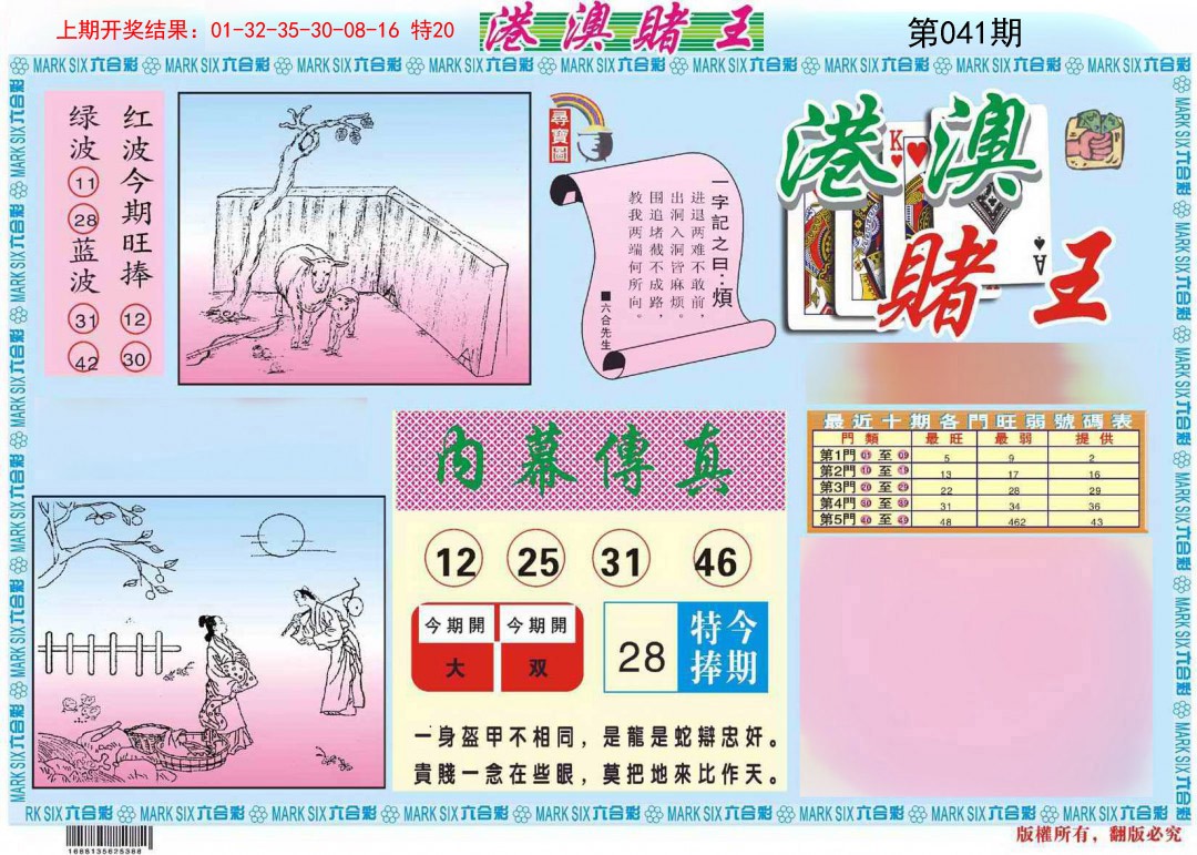 2025041期港澳赌王A